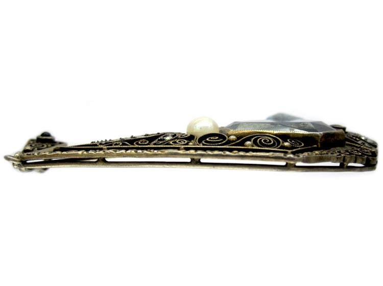 Theodor Farhner Haematite & Silver Pendant