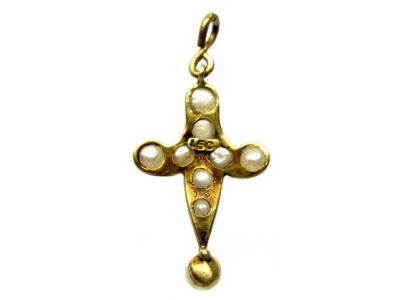 Pearl 15ct Gold Cross
