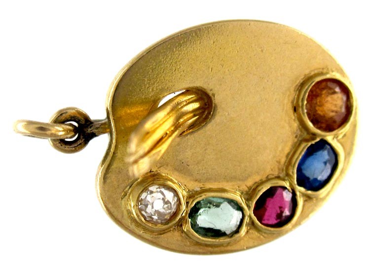 Artist's Pallette Gold Charm