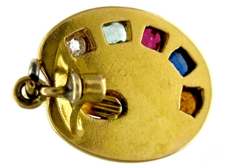 Artist's Pallette Gold Charm