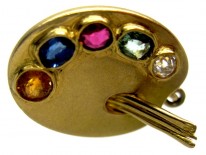 Artist's Pallette Gold Charm