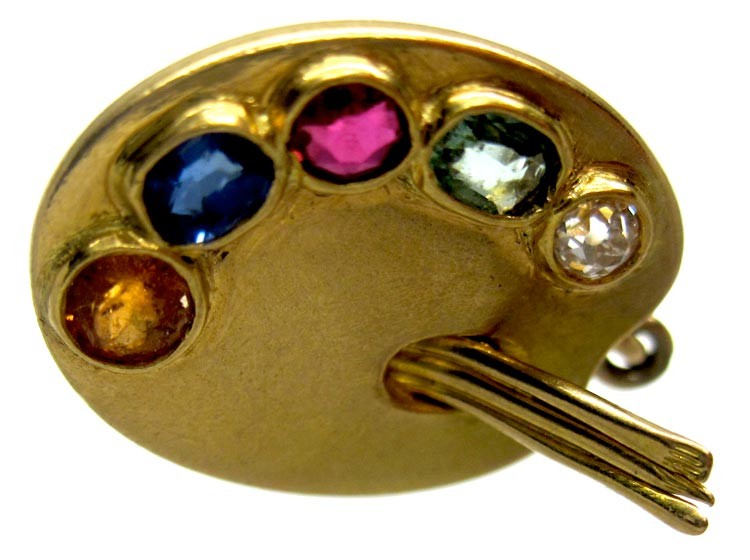 Artist's Pallette Gold Charm