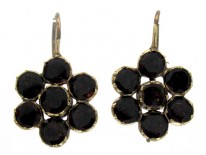Georgian Flower Garnet Earrings