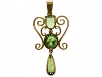 Peridot 9ct Gold Pendant