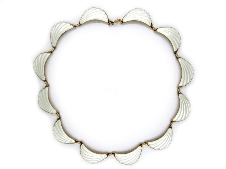 David Andersen Silver Gilt Swag Necklace