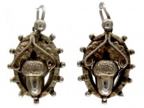 Acorn Silver Victorian Earrings