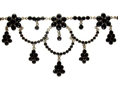 Bohemian Garnet Art Nouveau Necklace