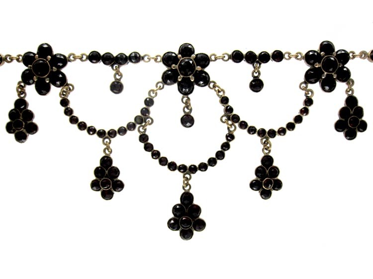 Bohemian Garnet Art Nouveau Necklace