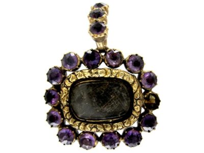 Georgian Gold & Amethyst Set Pendant Brooch Georgian Gold & Amethyst Set Pendant Brooch