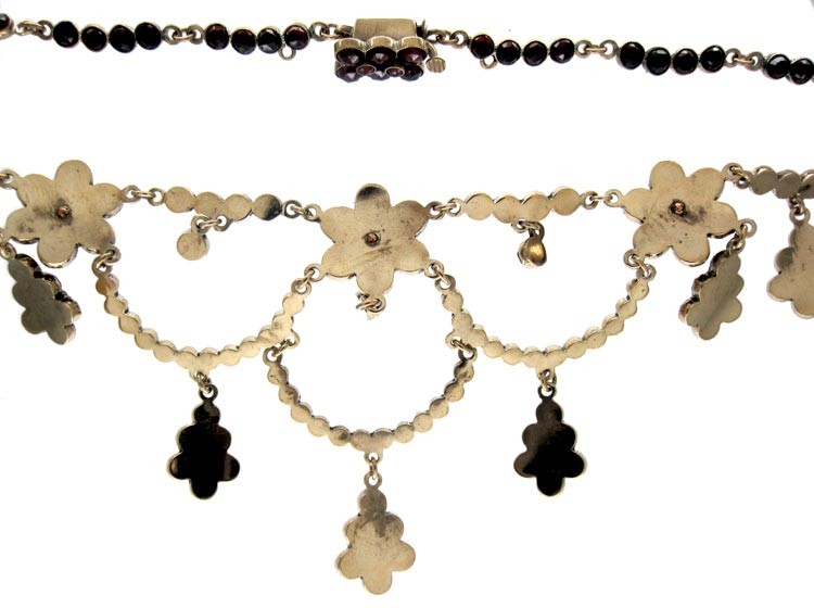 Bohemian Garnet Art Nouveau Necklace