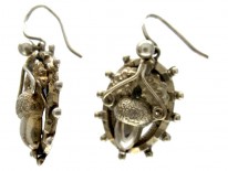 Acorn Silver Victorian Earrings
