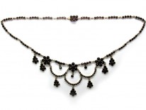 Bohemian Garnet Art Nouveau Necklace