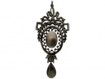 Edwardian Marcasite & Blister Pearl Pendant