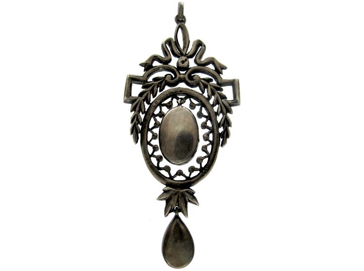 Edwardian Marcasite & Blister Pearl Pendant