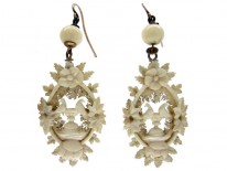 Carved Ivory Doves of Pliny Earrings