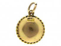 Carved Reverse Intaglio Crystal Charm of Lilly of The Valley
