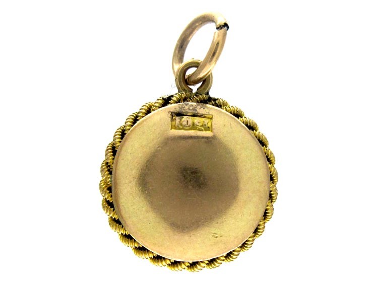 Carved Reverse Intaglio Crystal Charm of Lilly of The Valley