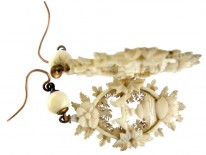 Carved Ivory Doves of Pliny Earrings