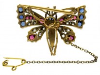 Gem Set Butterfly Brooch