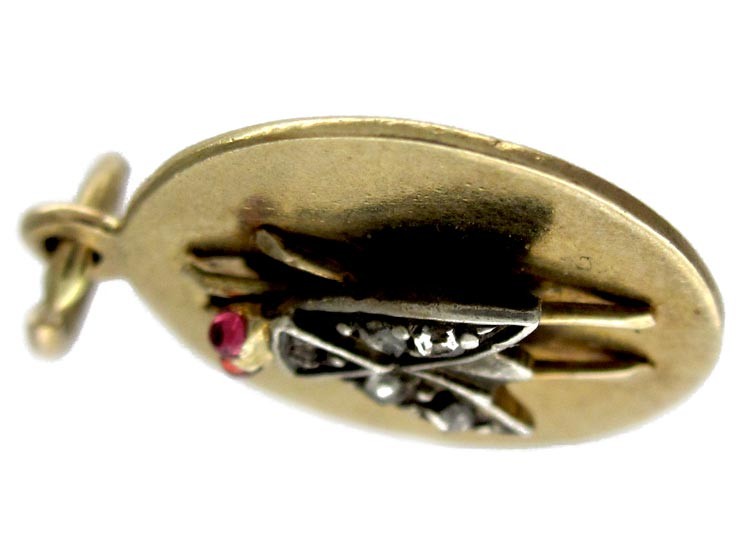 Diamond Set Fly Charm