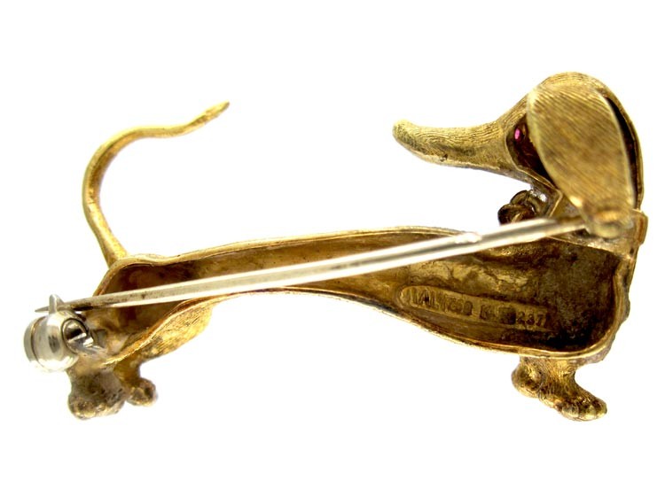 Dachshund Dog Brooch