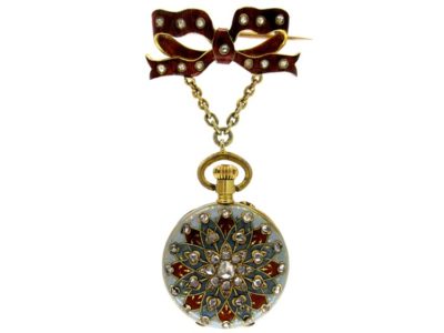 Enamel & Diamond Dress Watch