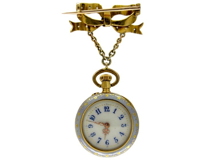 Enamel & Diamond Dress Watch