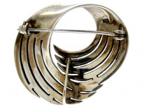 Silver & Marcasite Swirl Brooch