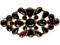 Garnet Gold Brooch