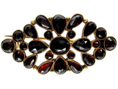 Garnet Gold Brooch
