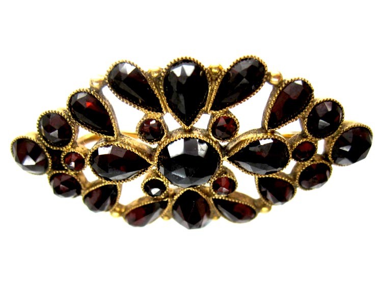 Garnet Gold Brooch