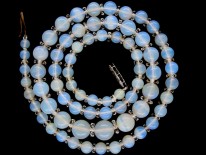 Graduated Opal Bead Necklace