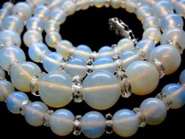 Graduated Opal Bead Necklace