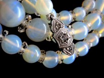 Graduated Opal Bead Necklace