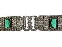 Art Deco Lazarus Paste Silver Bracelet