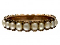 Georgian Split Pearl Eternity Ring