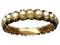 Georgian Split Pearl Eternity Ring
