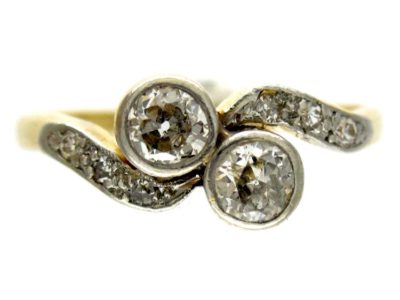 Diamond Crossover Ring