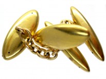 18ct Gold Plain Cuflinks