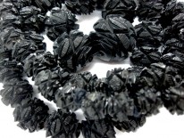 Carved Jet Bead Necklace