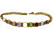 Multi Gemstone Gold Bracelet