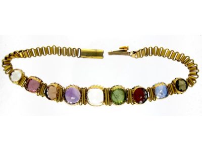 Multi Gemstone Gold Bracelet