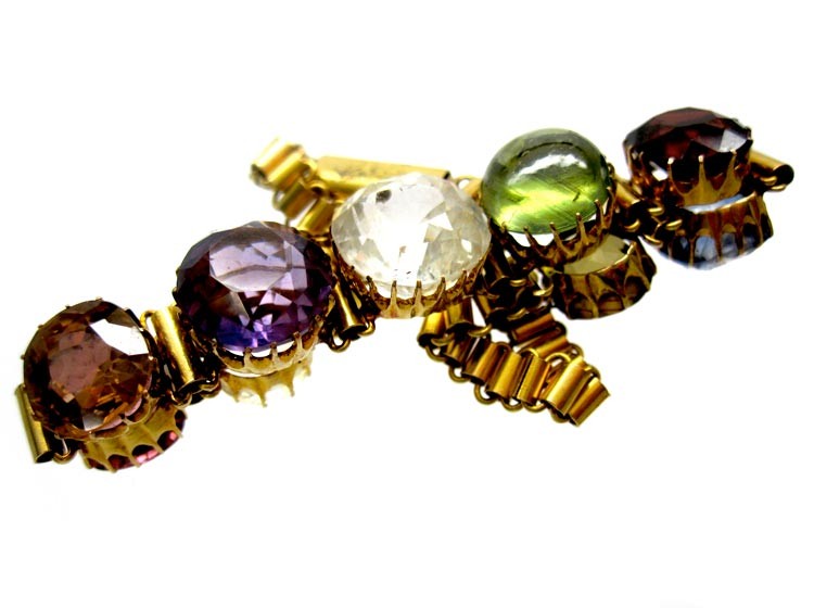 Multi Gemstone Gold Bracelet