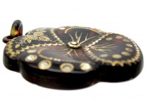 Tortoishelle Pique Pansy Pendant