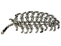 Georgian Cut Steel Leaf Brooch
