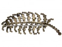 Georgian Cut Steel Leaf Brooch