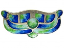Art Nouveau Silver & Enamel Brooch