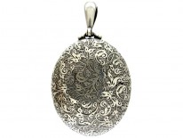 Silver Victorian Large Locket
