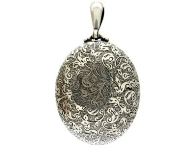 Silver Victorian Large Locket