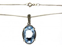 Silver & Blue Paste Pendant